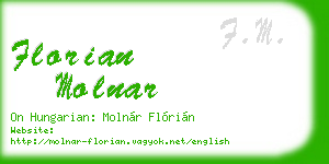 florian molnar business card
